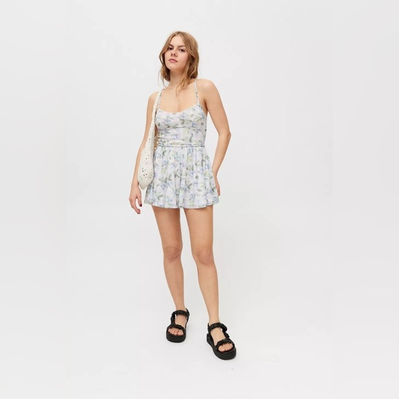 FINAL PRICE NWT UO Mattie Floral Mesh Romper - Picture 3 of 10